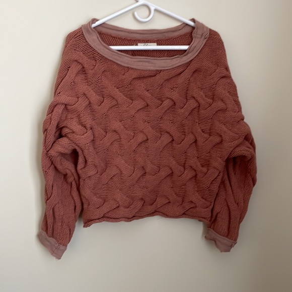 Elan Lena Wide Neck Chunky Knit Balloon Sleeve Sweater Size Medium - Picture 2 of 6